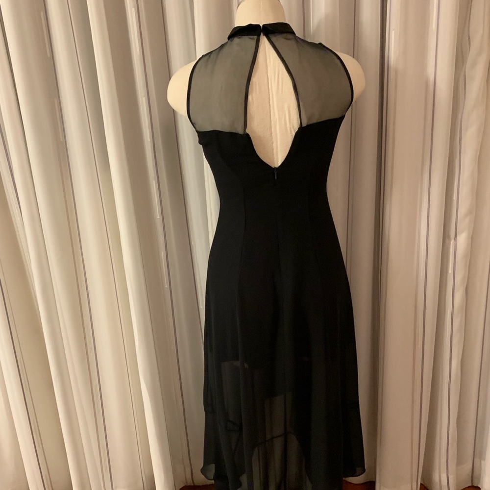 High illusion neck dress